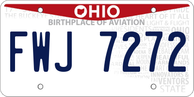OH license plate FWJ7272
