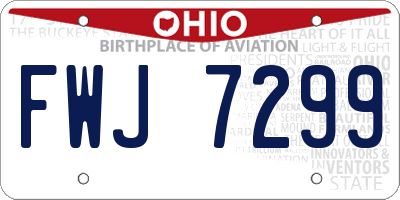 OH license plate FWJ7299