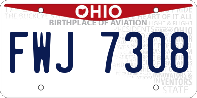 OH license plate FWJ7308