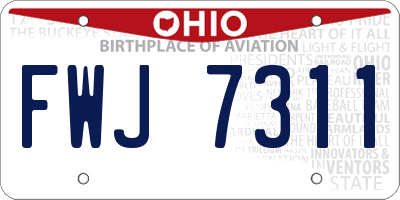 OH license plate FWJ7311
