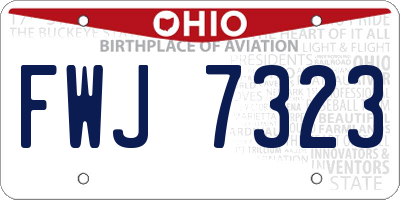 OH license plate FWJ7323