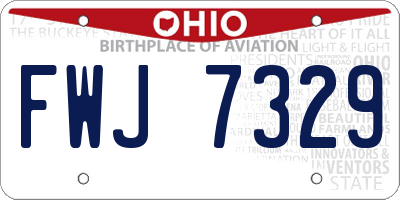 OH license plate FWJ7329