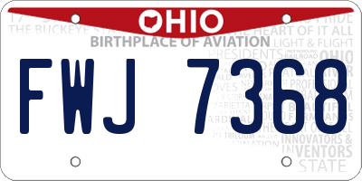 OH license plate FWJ7368