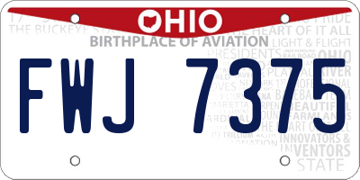 OH license plate FWJ7375