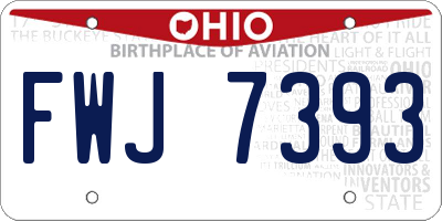 OH license plate FWJ7393
