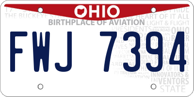 OH license plate FWJ7394
