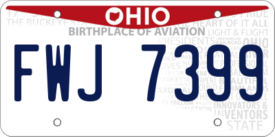 OH license plate FWJ7399