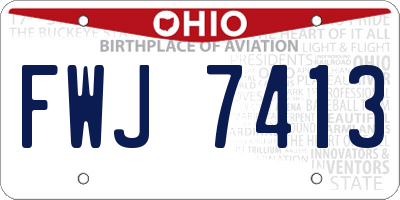 OH license plate FWJ7413