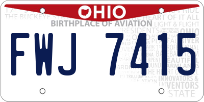 OH license plate FWJ7415