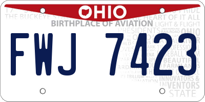 OH license plate FWJ7423