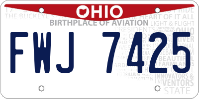 OH license plate FWJ7425