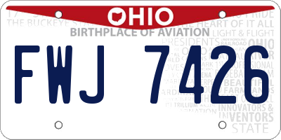 OH license plate FWJ7426