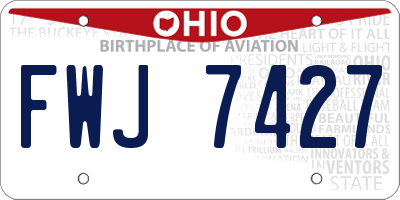 OH license plate FWJ7427