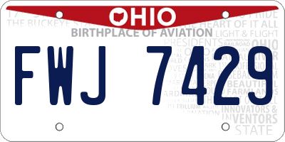 OH license plate FWJ7429