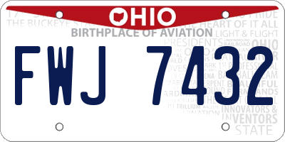 OH license plate FWJ7432