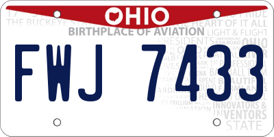 OH license plate FWJ7433