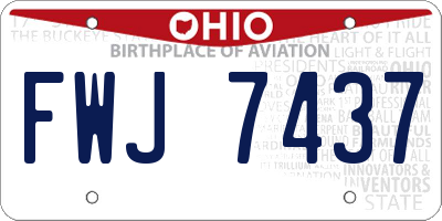OH license plate FWJ7437