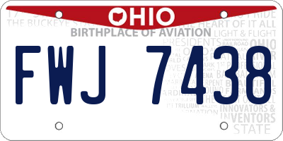 OH license plate FWJ7438