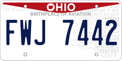 OH license plate FWJ7442