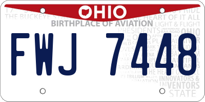 OH license plate FWJ7448
