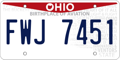 OH license plate FWJ7451