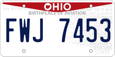 OH license plate FWJ7453