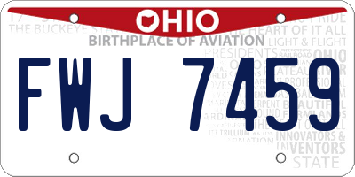 OH license plate FWJ7459