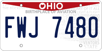 OH license plate FWJ7480