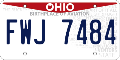 OH license plate FWJ7484