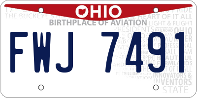 OH license plate FWJ7491