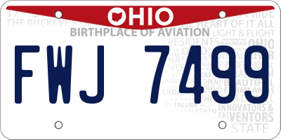 OH license plate FWJ7499
