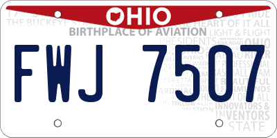 OH license plate FWJ7507