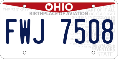 OH license plate FWJ7508