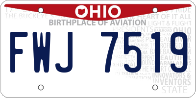 OH license plate FWJ7519