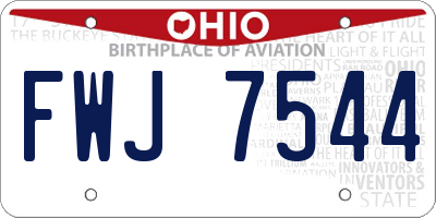 OH license plate FWJ7544