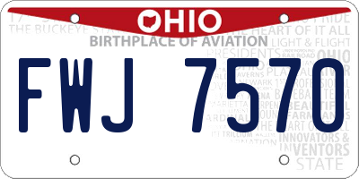 OH license plate FWJ7570