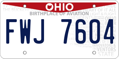 OH license plate FWJ7604
