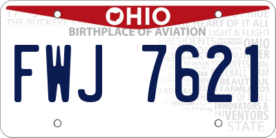 OH license plate FWJ7621