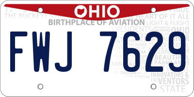 OH license plate FWJ7629