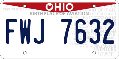 OH license plate FWJ7632