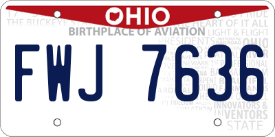OH license plate FWJ7636