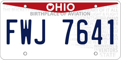 OH license plate FWJ7641