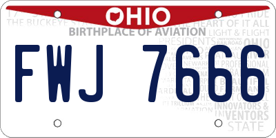 OH license plate FWJ7666