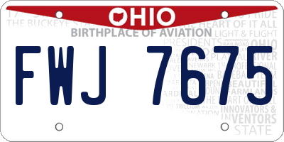 OH license plate FWJ7675