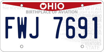 OH license plate FWJ7691