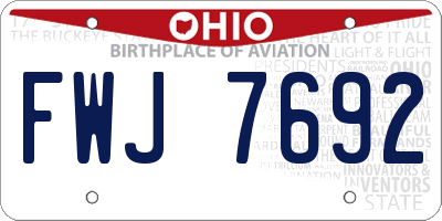 OH license plate FWJ7692