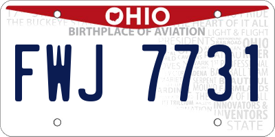 OH license plate FWJ7731
