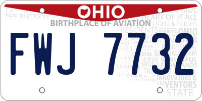 OH license plate FWJ7732