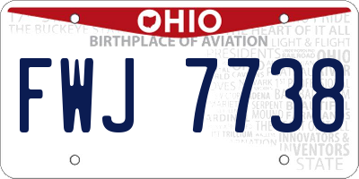 OH license plate FWJ7738