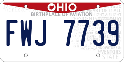OH license plate FWJ7739